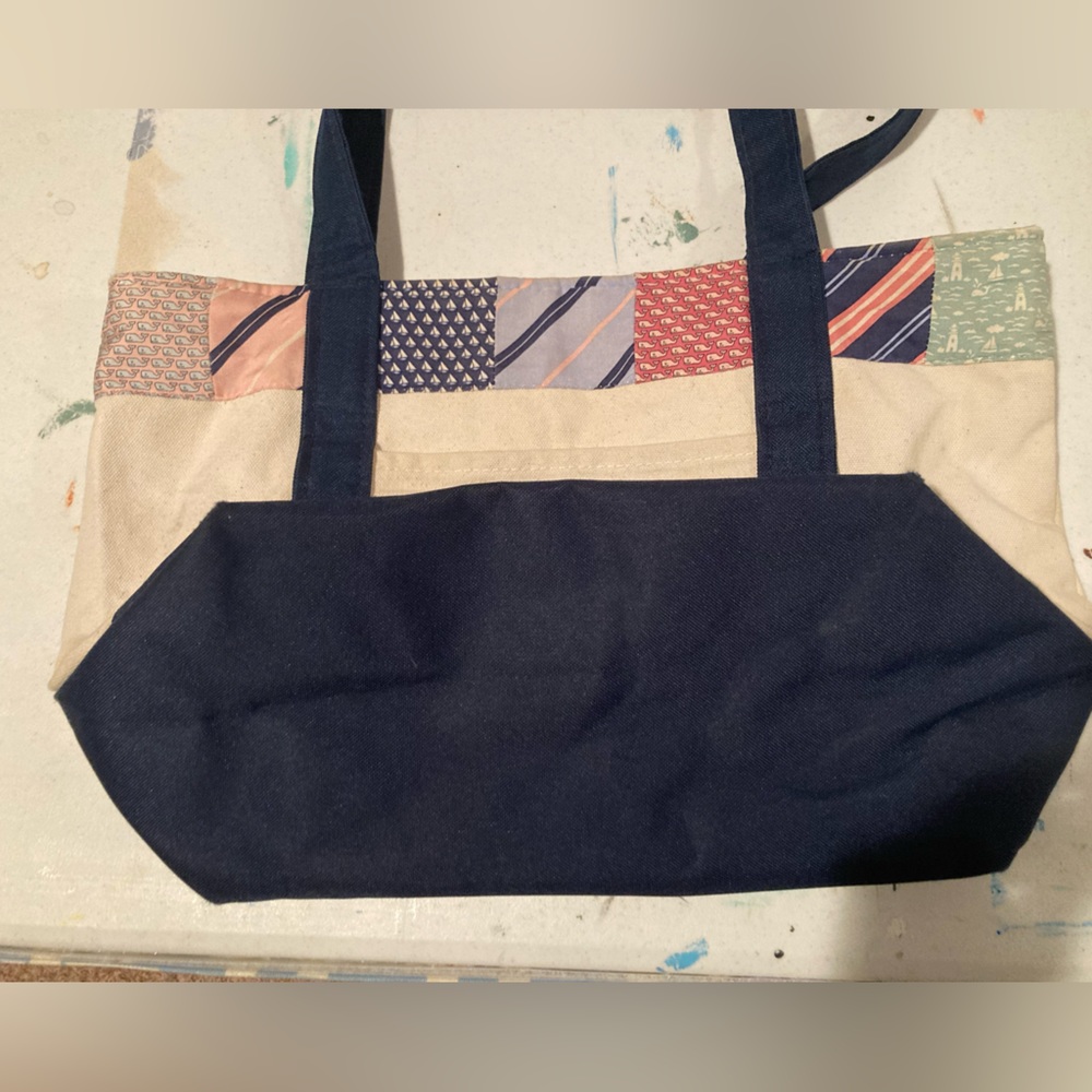 Vineyard Vines Patchwork Tie Pattern Tote Bag - image 6